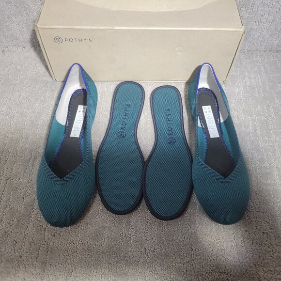 Rothy’s The Flat Women's Spruce Python Slip On Ballet Shoes size 9.5,11 - Picture 6 of 9